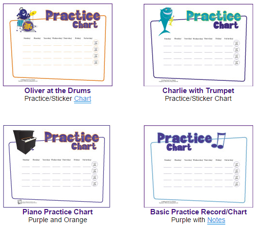 Practice Charts For Music Students